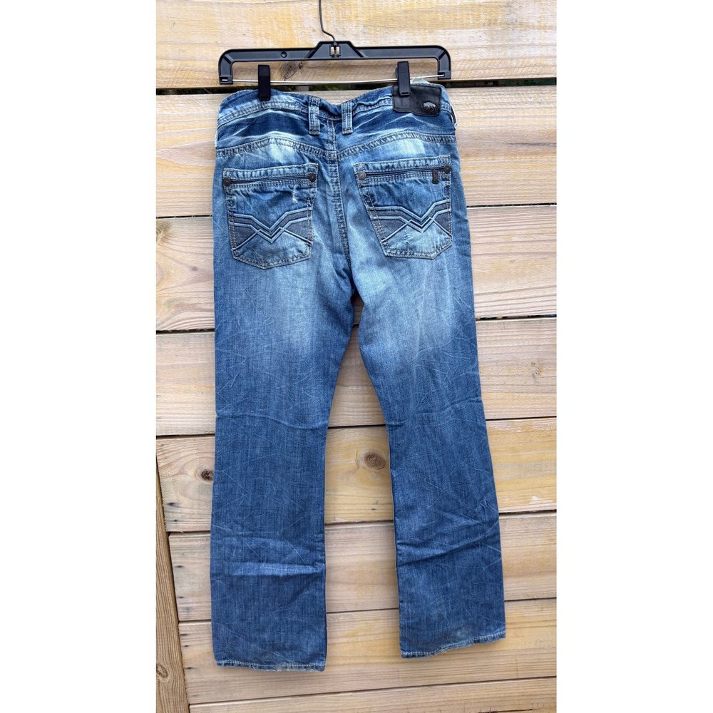 Buffalo David Bitton Kobe Slim Boot King Fit Jeans Mens 30x32 Medium Wash Blue